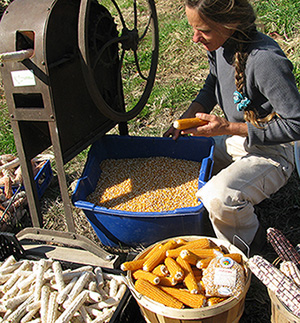 Susana Working With Corn
